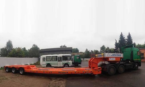 Трал корыто с передним заездом 3 оси 45 тонн 14м.